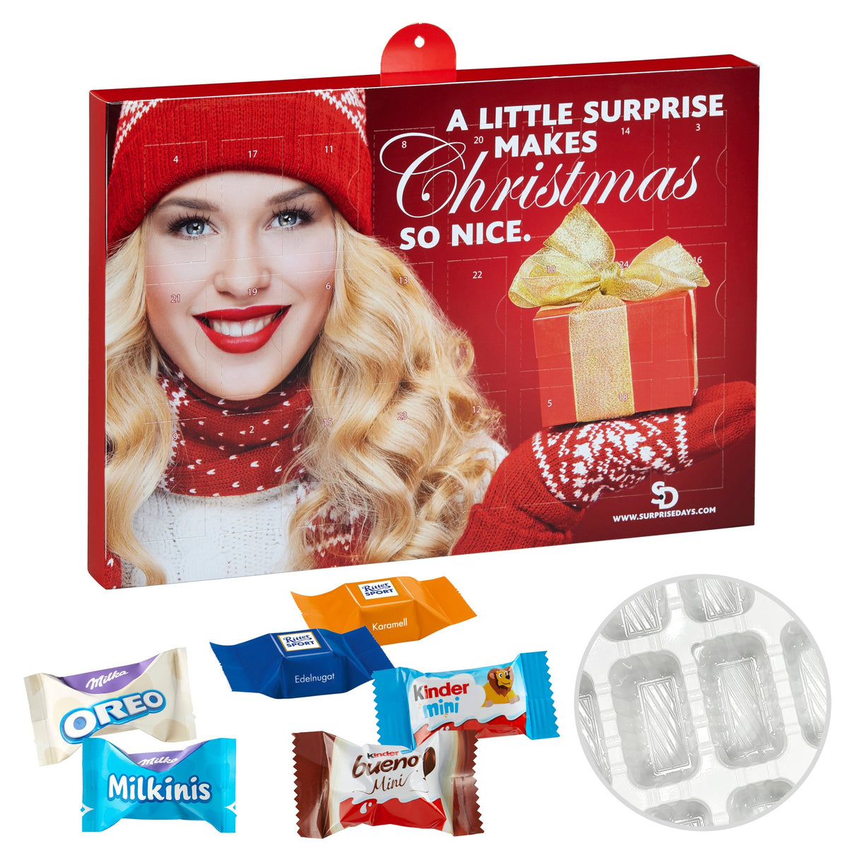 Marken-Mix Adventskalender mit Logo – Premium