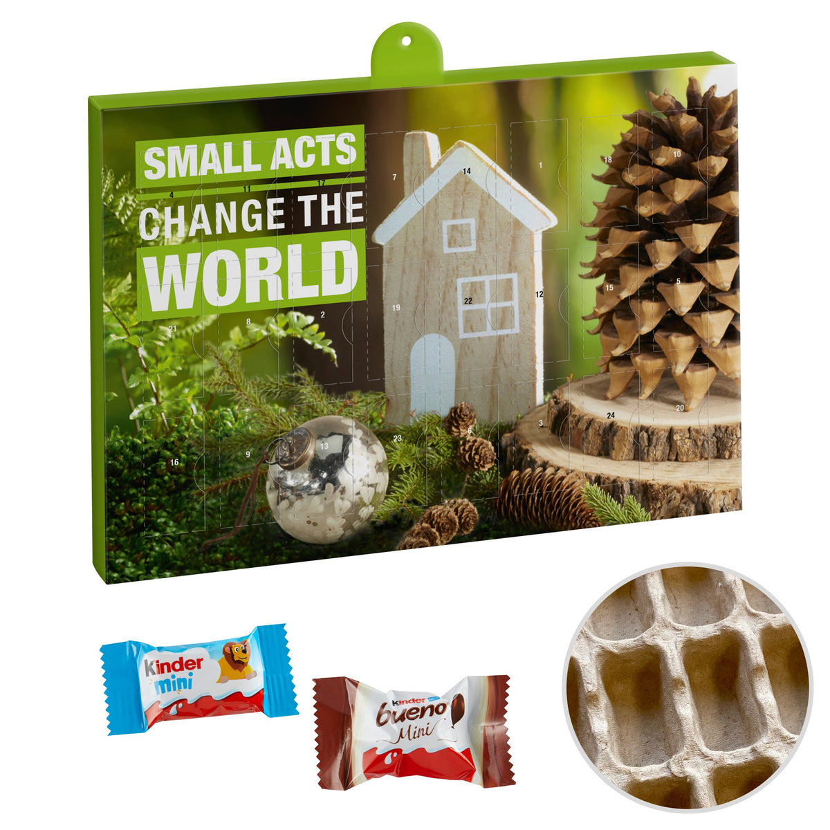 kinder Adventskalender mit Logo – Premium, Papier-Inlay