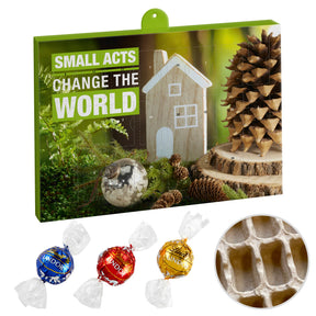 Lindt Lindor Adventskalender mit Logo – Premium, Papier-Inlay