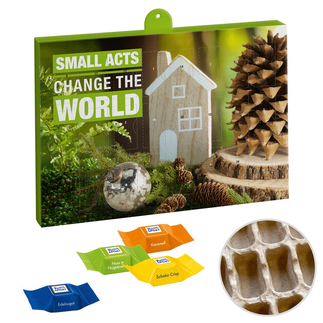Ritter Sport Adventskalender mit Logo – Premium, Papier-Inlay
