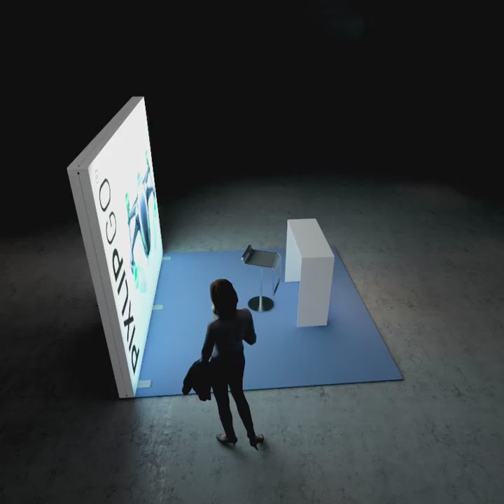 PIXLIP GO Messestand S-01 – 3×3 m Komplettset
