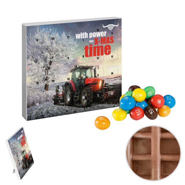 M&M'S® Mini-Adventskalender mit Logo – Crispy, reinpapier®