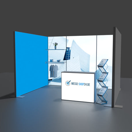 Messestand hinterleuchtet 4x3m – Detailansicht