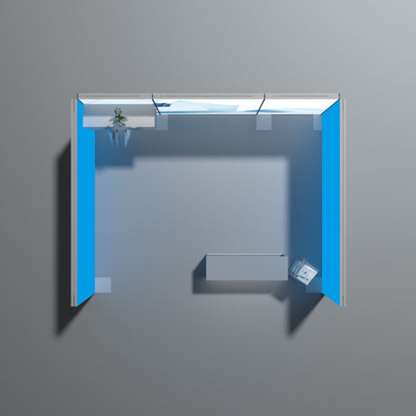 Messestand hinterleuchtet 4x3m – Detailansicht