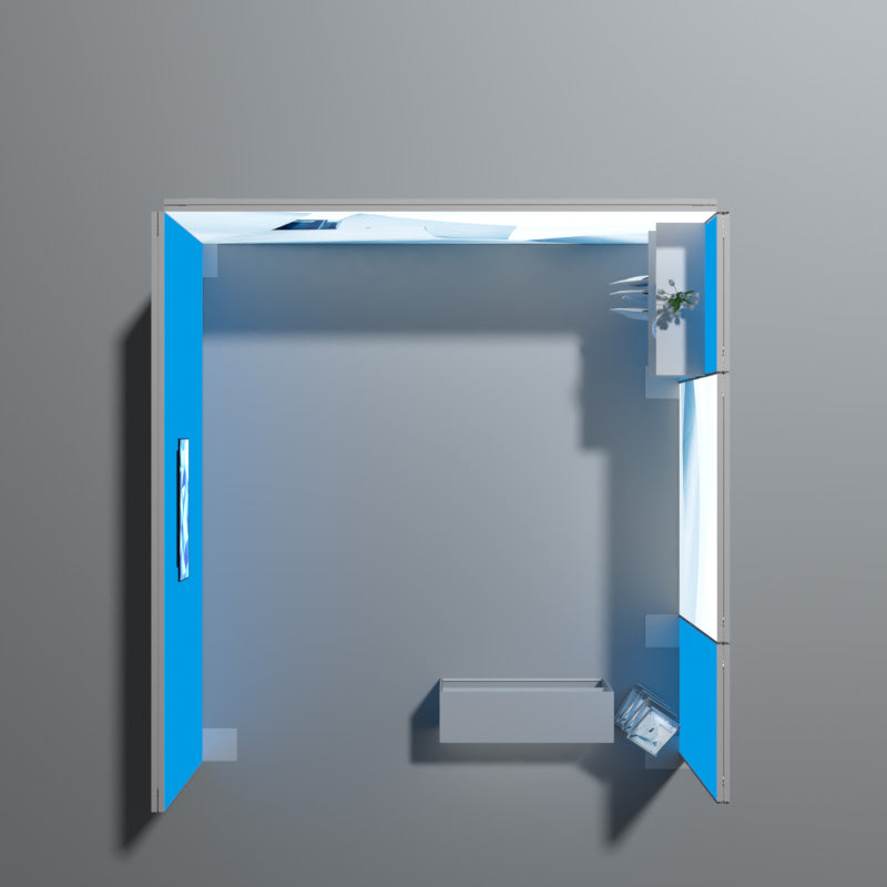 Messestand hinterleuchtet 4x4m mit Vorhang