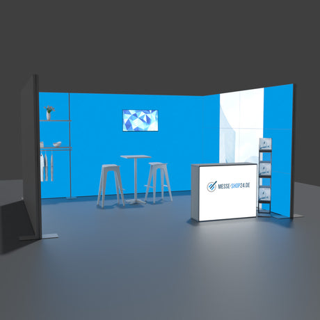 Messestand hinterleuchtet 5x4m – Detailansicht