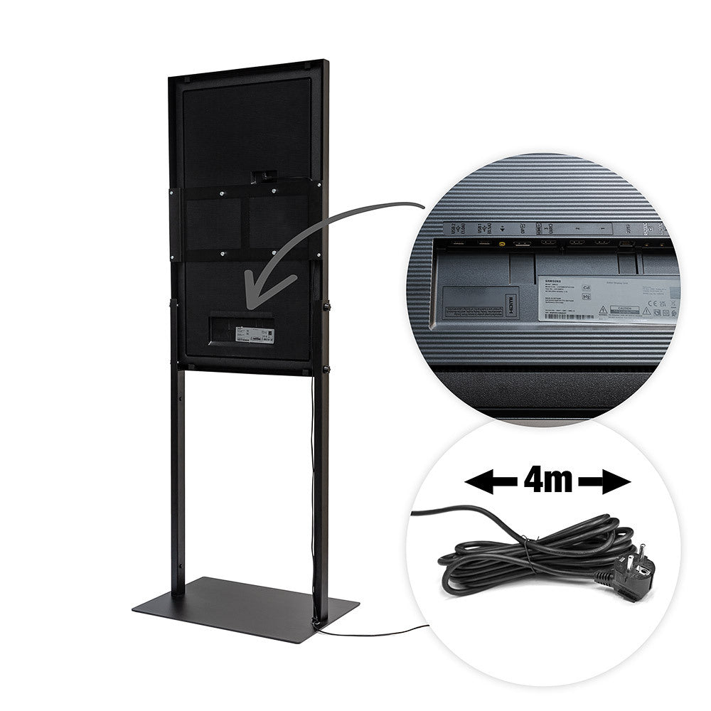 Mobile Infostele SKY – 43" Samsung UHD (PKW-transportabel)