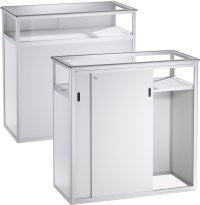 Faltbare Vitrinentheke AluFold Large – Detailansicht